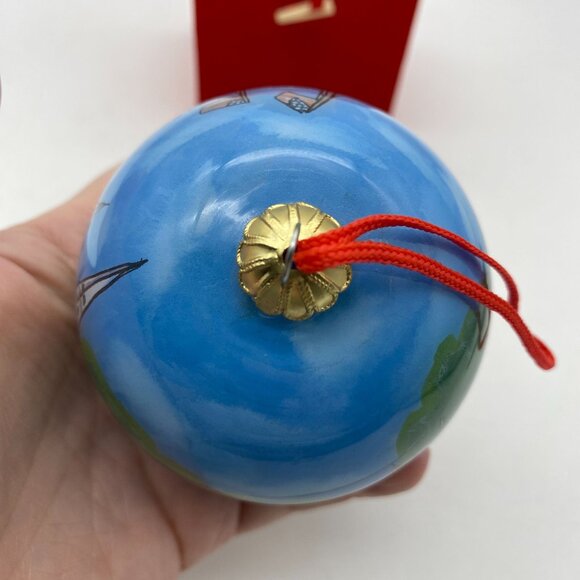 Li Bien Seaside Nautical Glass Christmas ornament Seaside town Maine Boston - Picture 9 of 12